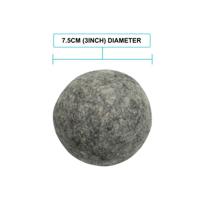 Wool Dryer Balls XL (6 Pack, 7.5 cm, Natural Gray) – 100% New Zealand Wool, Handmade in Nepal – Reusable, Eco-Friendly, Chemical-Free Fabric Softener Alternative for Laundry, 1000+ Loads