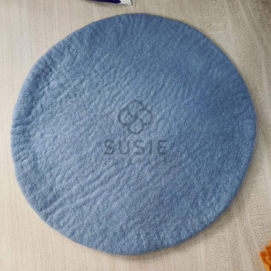 Handmade Felt Cat Cave Inner Pad – 40cm | Natural Wool Mat Insert for Cat Bed