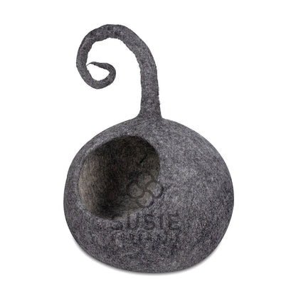 Cat Cave natural long tail Handmade Eco Friendly Natural Felted 100% New Zealand Wool Warm and Cozy Beds for Cats and Kittens