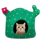 Cat Cave Bed Cactus Handmade Eco Friendly Natural Felted New Zealand Wool Warm and Cozy Beds for Cats and Kittens ~Bonus Wool Ball