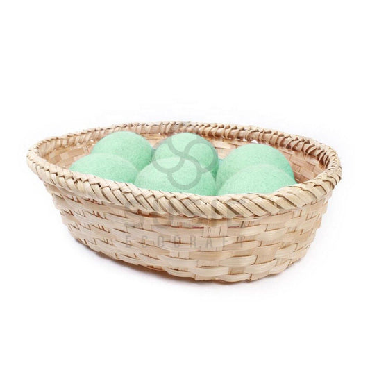 Handmade 100% Natural New Zealand sheep Wool Laundry Mint green colour Dryer Balls - No Lint - Pack of 6 - Reusable Natural Fabric Softener