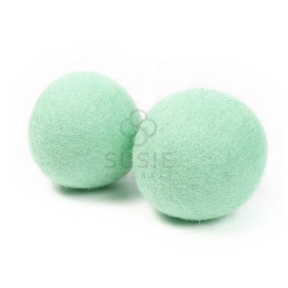 Handmade 100% Natural New Zealand sheep Wool Laundry Mint green colour Dryer Balls - No Lint - Pack of 6 - Reusable Natural Fabric Softener