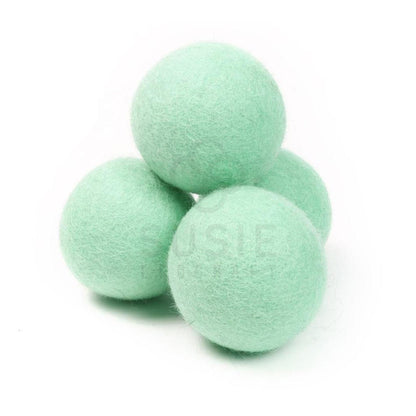 Handmade 100% Natural New Zealand sheep Wool Laundry Mint green colour Dryer Balls - No Lint - Pack of 6 - Reusable Natural Fabric Softener