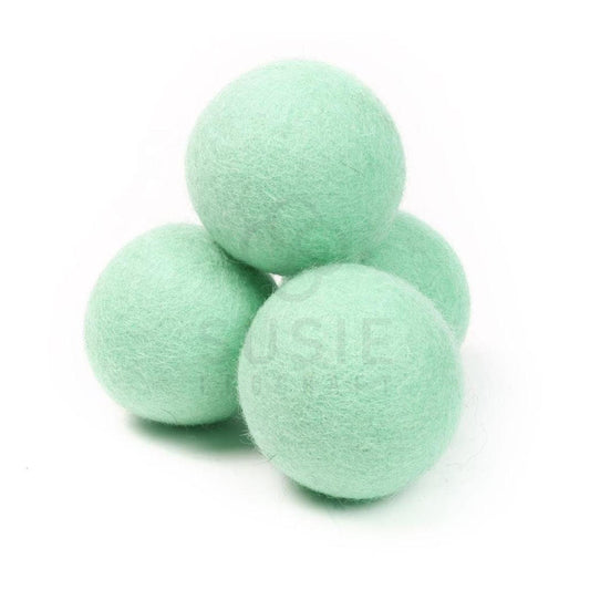 Handmade 100% Natural New Zealand sheep Wool Laundry Mint green colour Dryer Balls - No Lint - Pack of 6 - Reusable Natural Fabric Softener