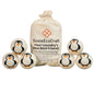 Wool Dryer Balls 7.5 cm – 6 Pack Needle-Felted Eco Designs, Handmade 100% Wool, Reusable & Eco-Friendly Laundry Balls (Penguin)